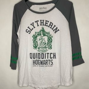 Slytherin Quidditch Harry Potter 3/4 Sleeve Tee